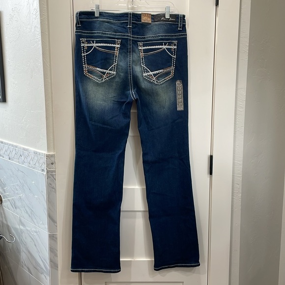 Realco Jeans size 17 bootcut white stitching - Picture 3 of 7